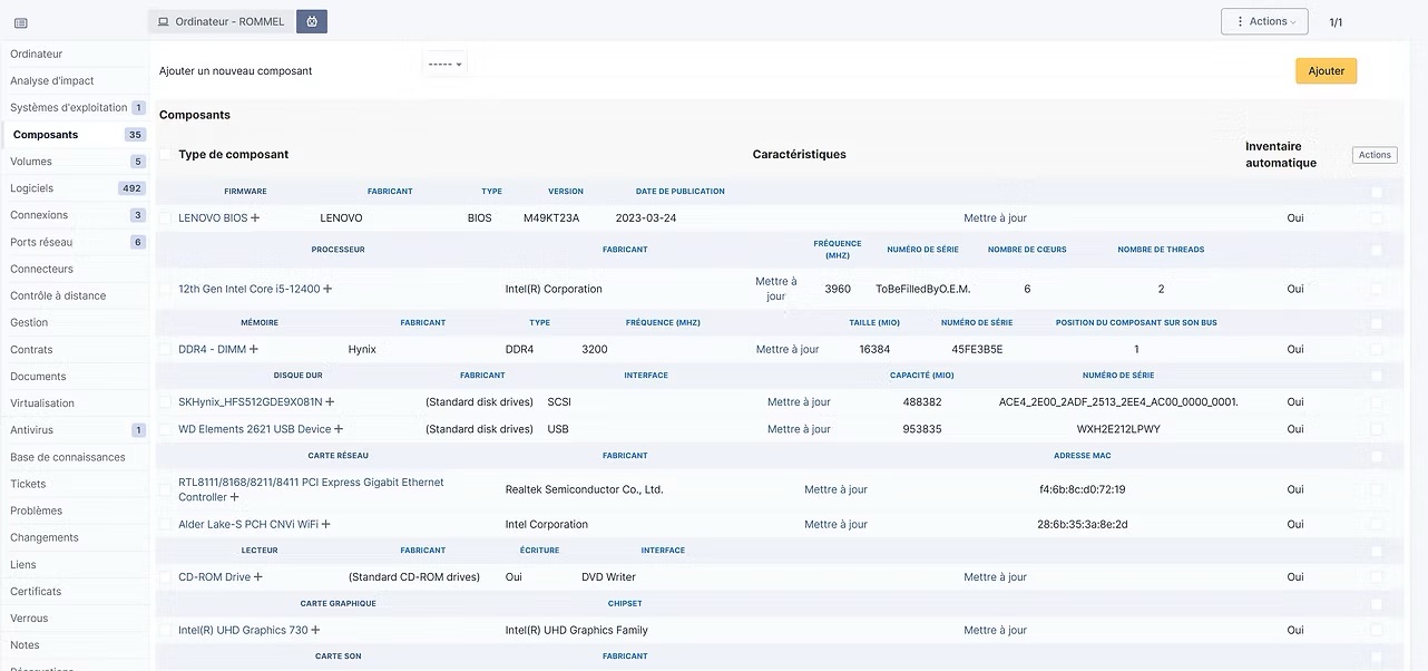 GLPI Inventory Screenshot