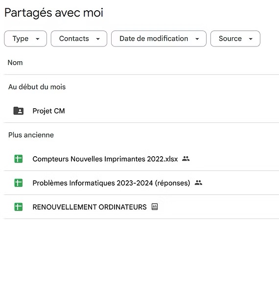 Organisation Google Drive 1
